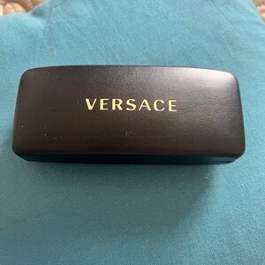 Versace Black Sunglasses Case with Black Velvet Interior GUC